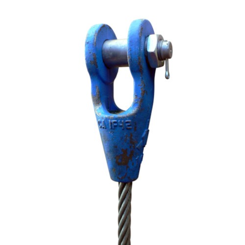 Forged open spelter wire rope socket with nut and pin GWX