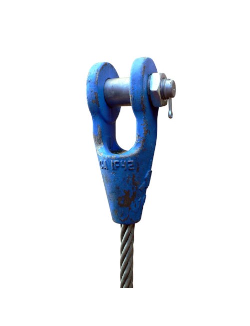 Forged open spelter wire rope socket with nut and pin GWX